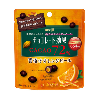 チョコレート効果 カカオ72％蜜漬けオレンジピールパウチ 34g